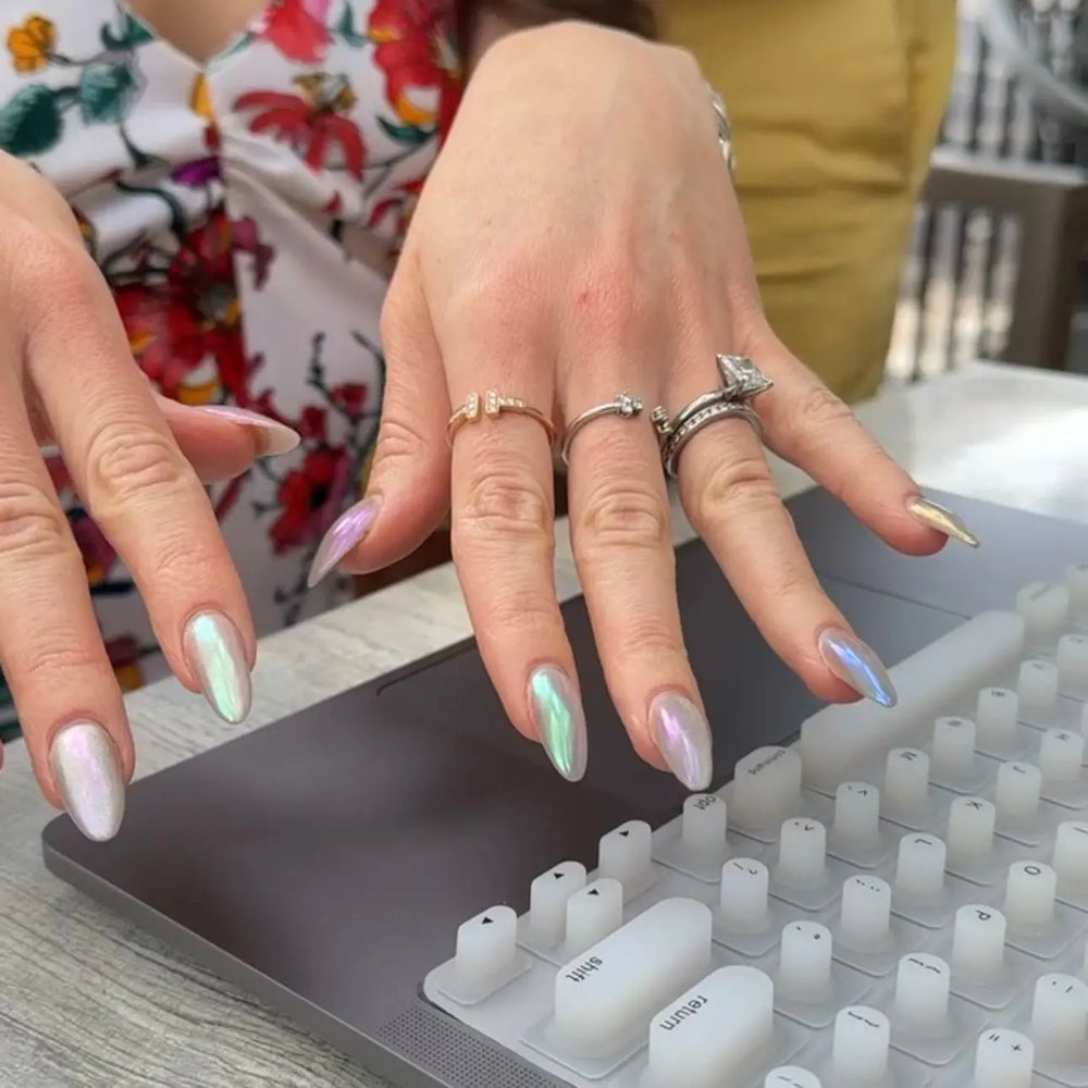 TYPE WITH THE NAILS YOU WANT