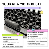 STICKYTIPS™ keyboard stickers for long nails - circles