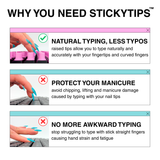 STICKYTIPS™ keyboard stickers for long nails - circles