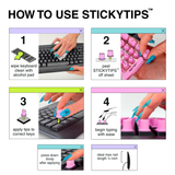STICKYTIPS™ keyboard stickers for long nails - circles