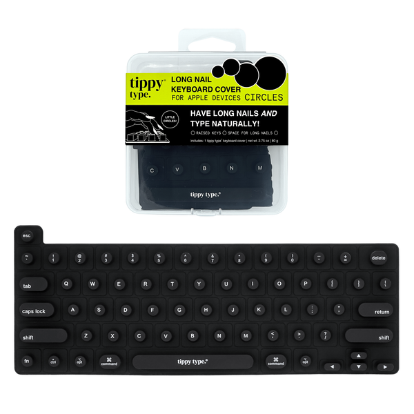 Tippy Type Long Nail Keyboard Cover for Apple - Circles