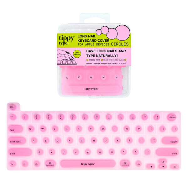 Tippy Type Long Nail Keyboard Cover for Apple - Circles