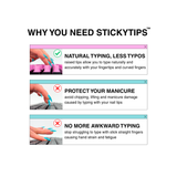 STICKYTIPS™ keyboard stickers for long nails - hearts