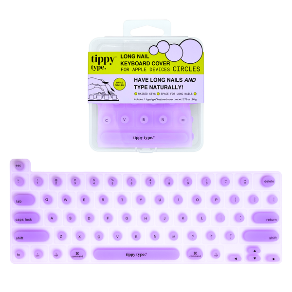Tippy Type Long Nail Keyboard Cover for Apple - Circles