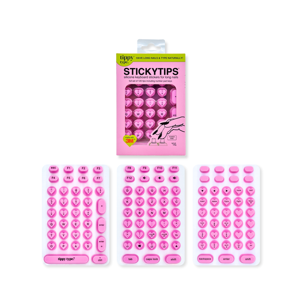 STICKYTIPS™ keyboard stickers for long nails - hearts
